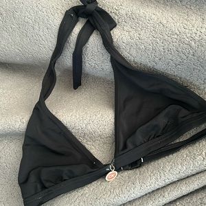 CK Black Halter Bikini Top Size Small